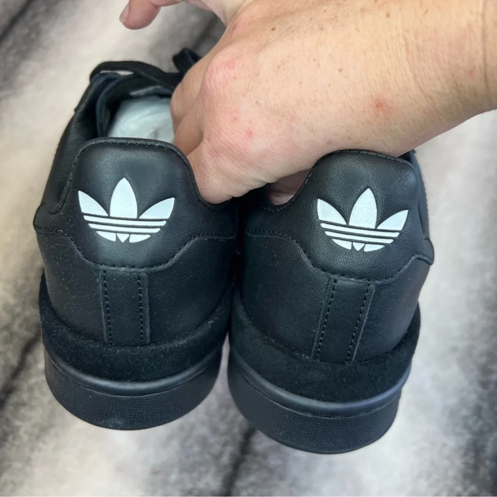 Y’s by Yohji Yamamoto Y’s adidas Wedge Stan Black Leather Sneakers